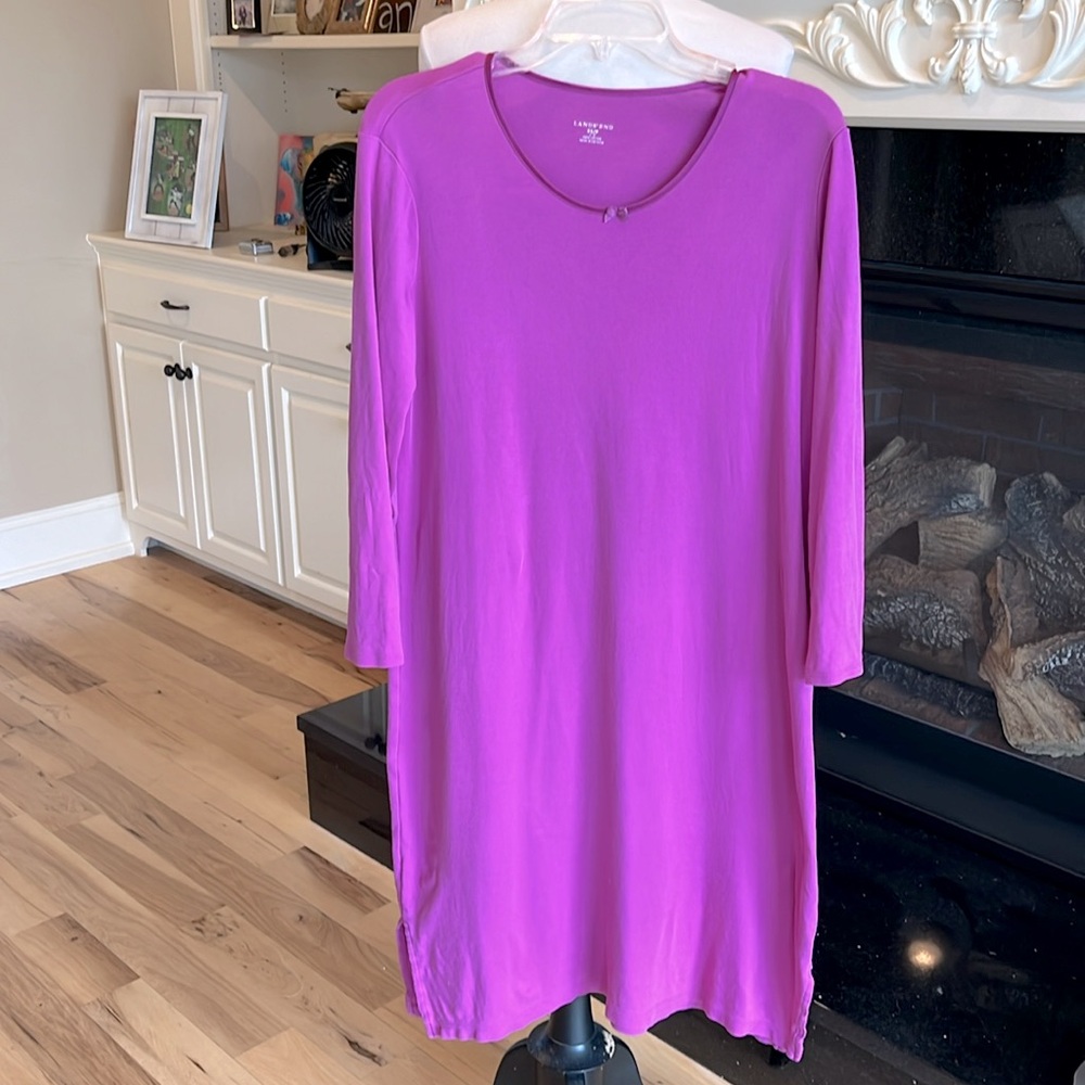 Vintage Land End XS Violet Cotton Gown